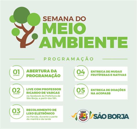 São Borja Semana Do Meio Ambiente 2021 Terá Agenda Com Atividades Relacionadas Ao Consumo