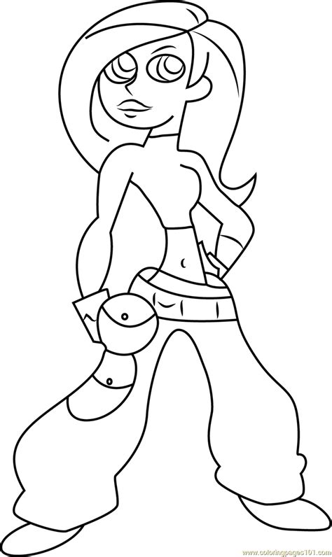 Kim Possible Ready To Fight Coloring Page Free Kim Possible Coloring