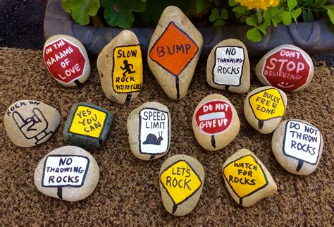 Funny Street Signs Road Signs Painted Rocks Done By Holly N