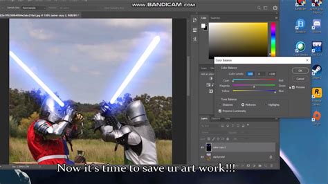 how to create a lightsaber effect on adobe photoshop cc 2019 youtube