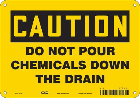 CONDOR Chemical Sign Sign Format Traditional OSHA Do Not Pour