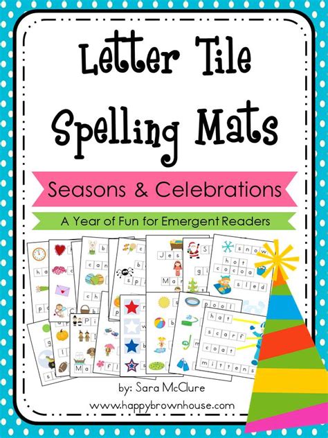Letter Tiles Spelling Mats Seasons And Celebrations Bundle Happy