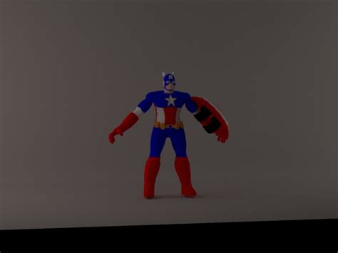 Captain America Standing 3d Model 149 3ds Blend C4d Fbx Max Ma