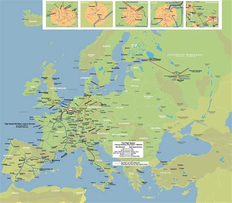 High Speed Rail Map Of Europe Europe