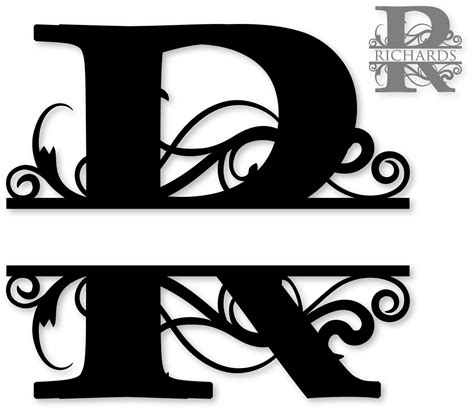 R Split Monogram Robin Identity Letter R Ram2013 Free