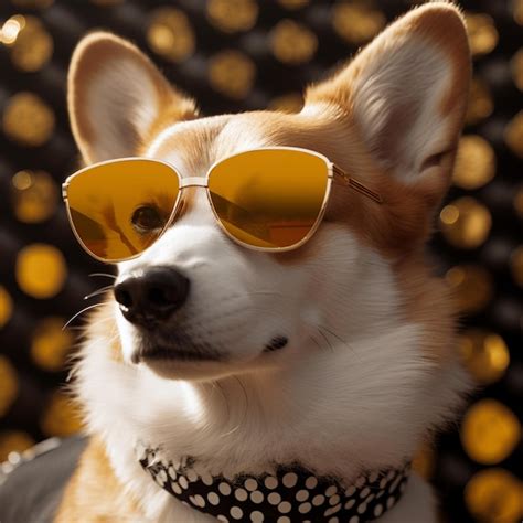 Premium Ai Image A Dog Wearing Sunglasses And A Scarf