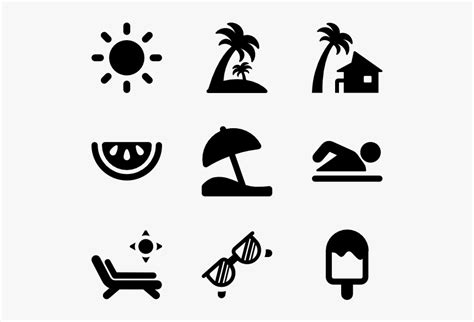 Beach Icons Hd Png Download Kindpng