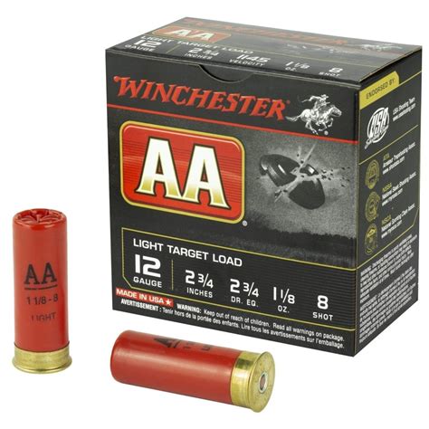 Winchester Ammo Aa128 Aa Light Target Load 12 Gauge 275 1 18 Oz 8