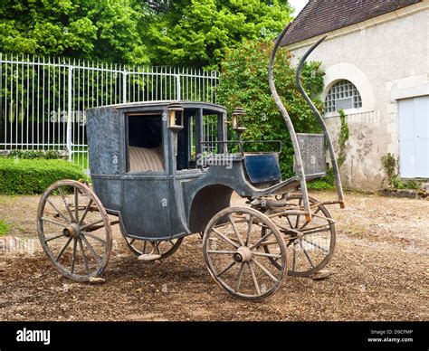 Old Horse Drawn Carriage France Stock Photo Alamy