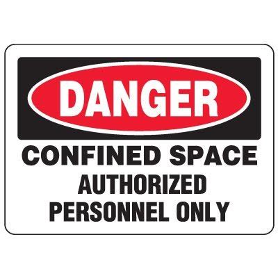 Eco Friendly Confined Space Sign Seton Canada
