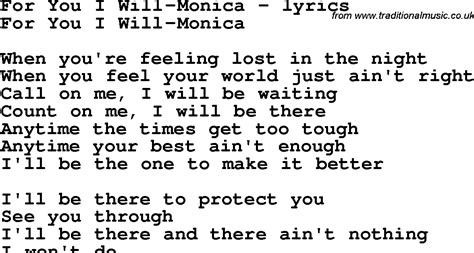Monica For You I Will Lyrics Lyricswalls