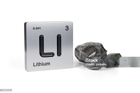 Foto De Símbolo Do Elemento De Lítio Da Tabela Periódica Perto Do Lítio