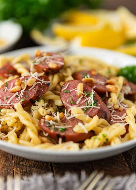 Add chicken broth, diced tomatoes, cream, and pepper. Smoked Sausage and Browned Butter Pasta | Butter pasta ...