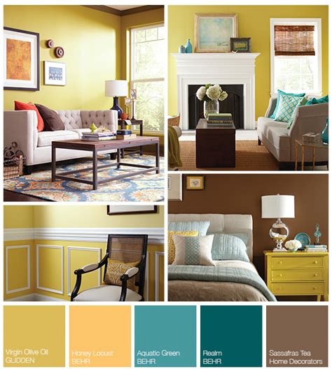 Color Schemes A Yellow Teal Inspired Palette The Home Depot