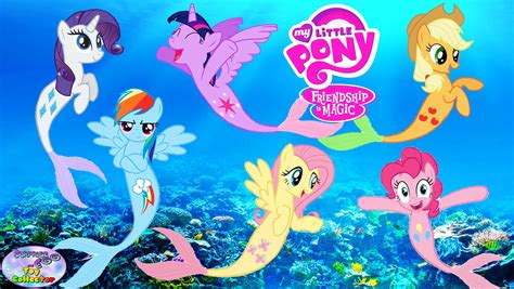 My Little Pony Transforms Into Mermaids Mane 6 Coloring Book Surprise