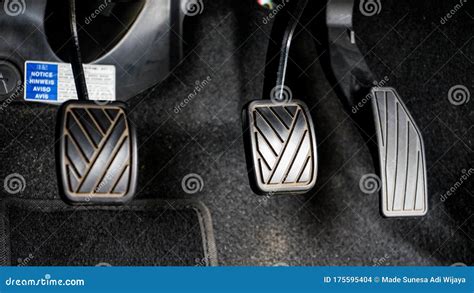 Close Up Of The Gas Pedal And Car Brake Pedal Stock Photo Image Of