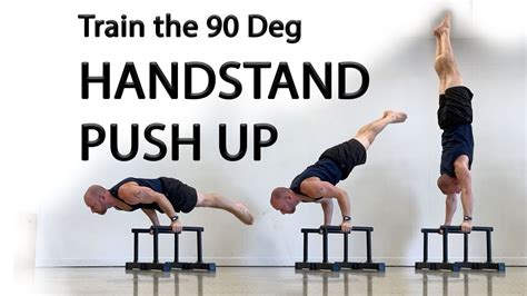 How To Train The 90 Degree Handstand Push Up On P Bars Youtube