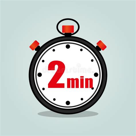Two Minutes Stopwatch Stock Vector Illustration Of Label 107614095