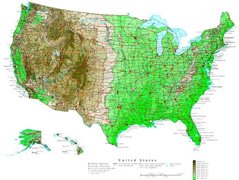 Map Of Usa Images Topographic Map Of Usa With States Gambaran