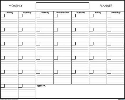 Monthly Wall Calendar Planner One Month Dry Erase Board White Large