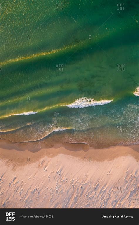 Aerial View Above Scarborough Beach During Sunset South Africa Stock