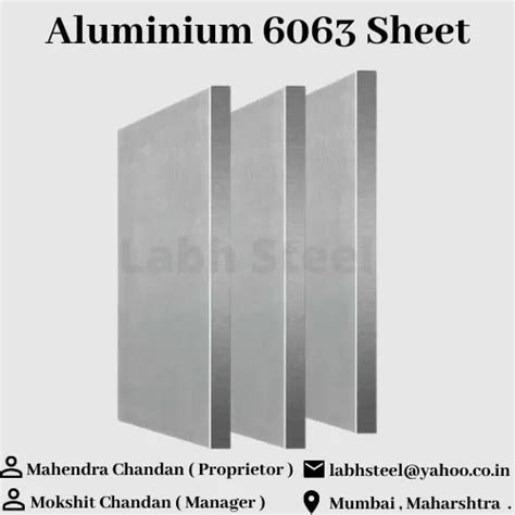 Aluminium Sheet 6063 T6 Size 1mm To 300mm At Rs 250kg In Mumbai Id