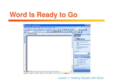 Microsoft Office Word 2003 Lesson 1 Ppt Download