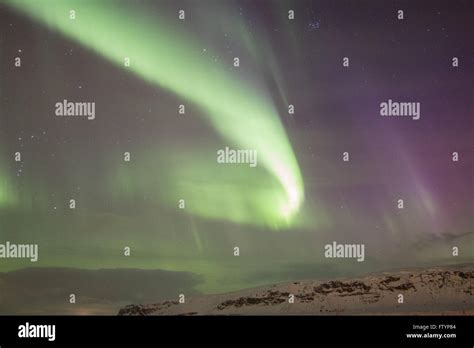 Northern Lights In Iceland March 2016 Stock Photo Alamy
