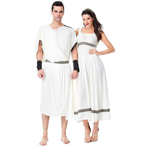 Umorden Mens Grecian Toga Costume Womens Greek Olympic Goddess