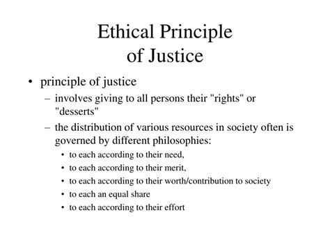 Ppt Ethical Principle Of Justice Powerpoint Presentation Free