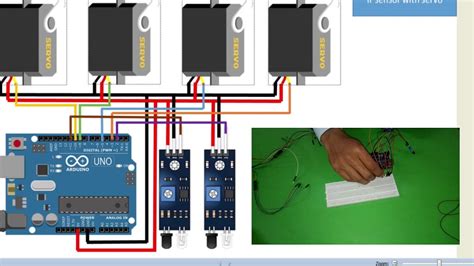 How To Control Ir Sensor With Servo Motor Arduino Projects Youtube