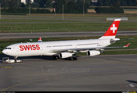 Hb Jmi Swiss Airbus A340 300 At Zurich Photo Id 951675 Airplane