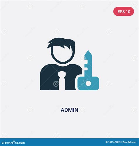 Two Color Admin Vector Icon From Strategy Concept Isolated Blue Admin