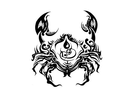 Cancer zodiac tattoo images stock photos vectors. Cancer Zodiac Tribal Tattoo | Sketch tattoo design, Cancer ...