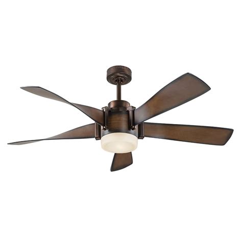 Tropical ceiling fans lowes, description: Kichler 52-in LED Indoor Downrod Ceiling Fan with Light ...