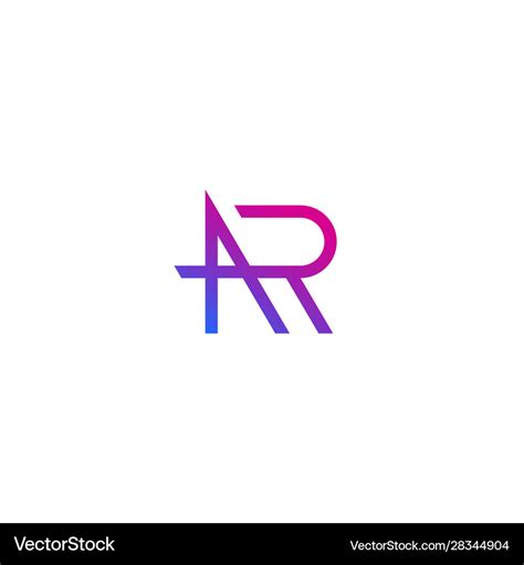 Ar Letters Initials Logo Design Royalty Free Vector Image