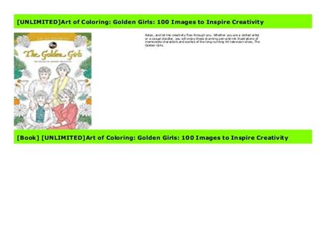 Unlimited Art Of Coloring Golden Girls 100 Images To Inspire Creativity