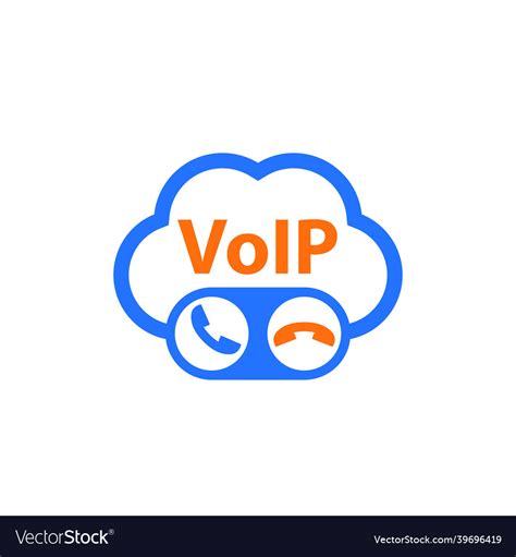 Voip Calls Icon On White Royalty Free Vector Image