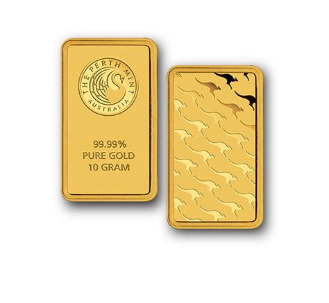 Perth Mint 10 Gram Gold Bar 9999 Fine Gold Bar