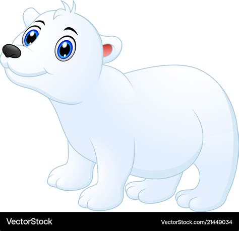 Cute Polar Bear Cartoon Royalty Free Vector Image
