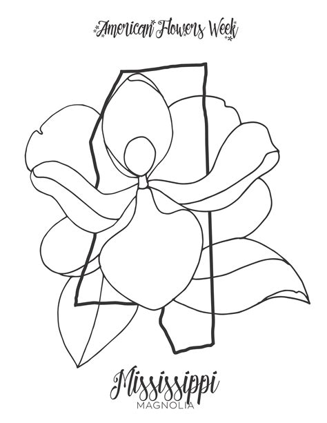 Mississippi Flower Drawing