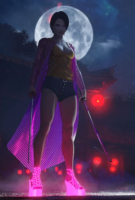 Artstation Neon Girl