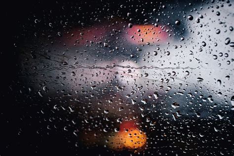 Hd Wallpaper Light Window Glass Rainimg Rainy Day Raindrops