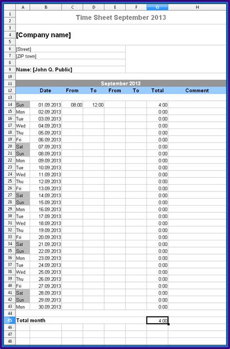 17 Excel Daily Timesheet Template With Formulas  Formulas Rezfoods