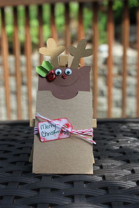 Angela S Crafty Spot Reindeer Bookmark Gift Card Holder