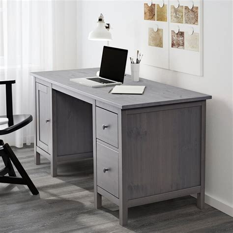 Hemnes Desk Dark Gray Stained Ikea