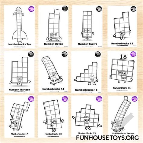Fun House Toys Numberblocks Coloring Pages Fun Printables For Kids