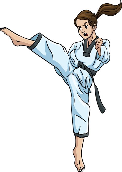 Taekwondo Dessin Animé Coloré Clipart Illustration 23093766 Art