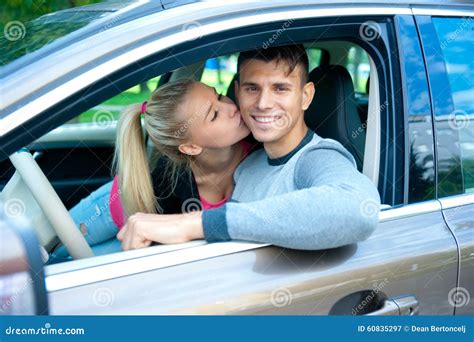 Young Couple In Car Stock Image Image Of Girl Cute 60835297