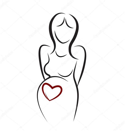 Pregnant Woman And Heart Logo Vector Stock Vector Image By ©glopphy 90438818